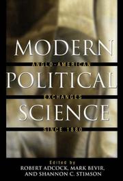 Modern political science Anglo-American exchanges since 1880