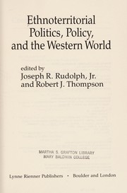 Ethnoterritorial politics, policy, and the western world