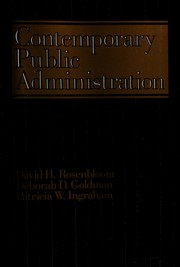 Contemporary public administration.