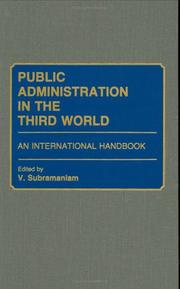 Public administration in the third world an international handbook