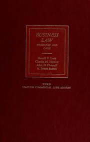 Business law principles and cases