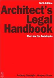 Architect's legal handbook the law for architects