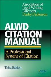 ALWD citation manual a professional system of citation