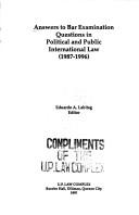Answers to bar examination questions in political law (1987-2005)