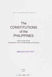 The constitutions of the Philippines with a copy of the Constitution of the United States of America.