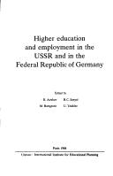 Higher education and employment in the USSR and in the Federal Republic of Germany