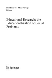 Educational research the educationalization of social problems