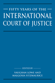Fifty years of the international court of justice essays in honour of Sir Robert Jennings