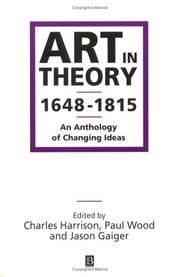 Art in theory 1648-1815 an anthology of changing ideas