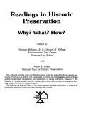 Readings in historic preservation why? what? how?