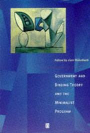 Government and binding theory and the minimalist program principles and parameters in syntactic theory