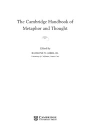 The Cambridge handbook of metaphor and thought