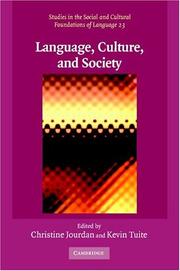Language, culture, and society key topics in linguistic anthropology