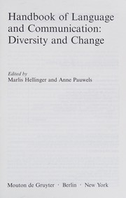 Handbook of language and communication diversity and change