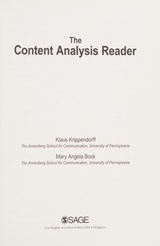 The Content analysis reader