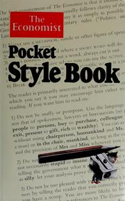 The Economist pocket style book.