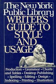 The New York Public Library writer's guide to style and usage.