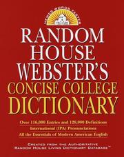 Random house Webster's college dictionary.