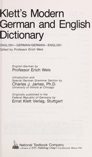 Klett's modern German and English dictionary English-German/German-English