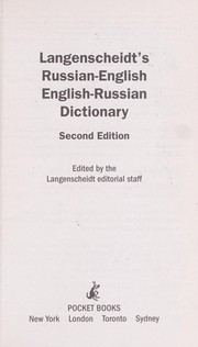 Langenscheidt's Russian-English, English-Russian dictionary