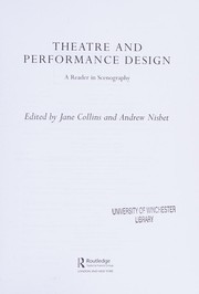 Theatre and performance design a reader in scenography