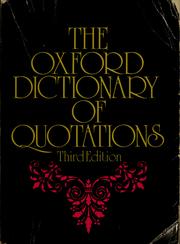 The Oxford dictionary of quotations.