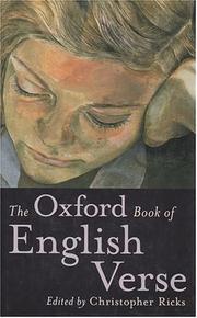 The Oxford book of English verse