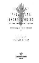 The Best Philippine short stories of the twentieth century an anthology of fiction in English