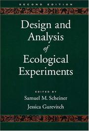 Design and analysis of ecological experiments