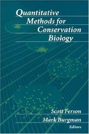 Quantitative methods for conservation biology