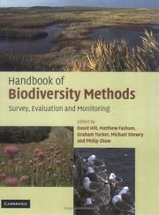 Handbook of biodiversity methods survey, evaluation and monitoring