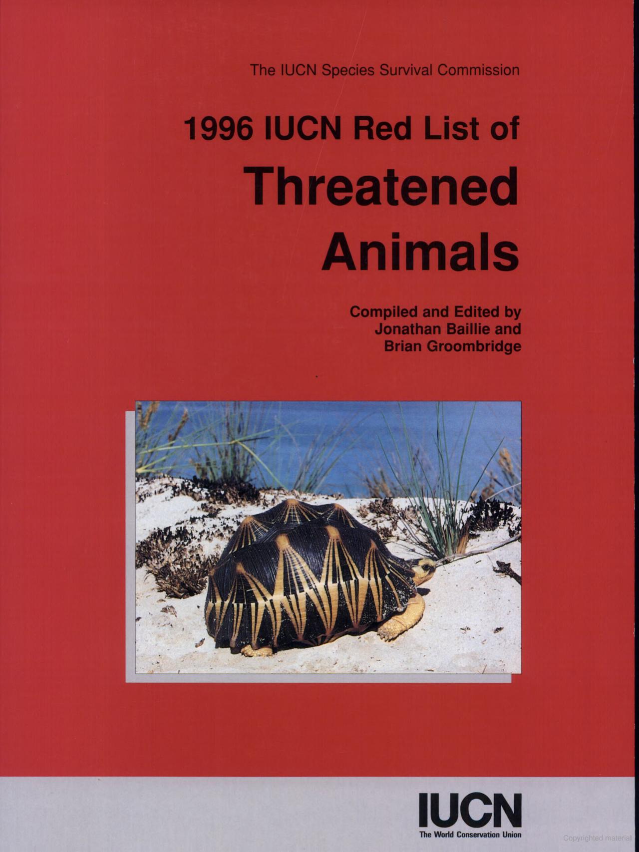 1996 IUCN red list of threatened animals