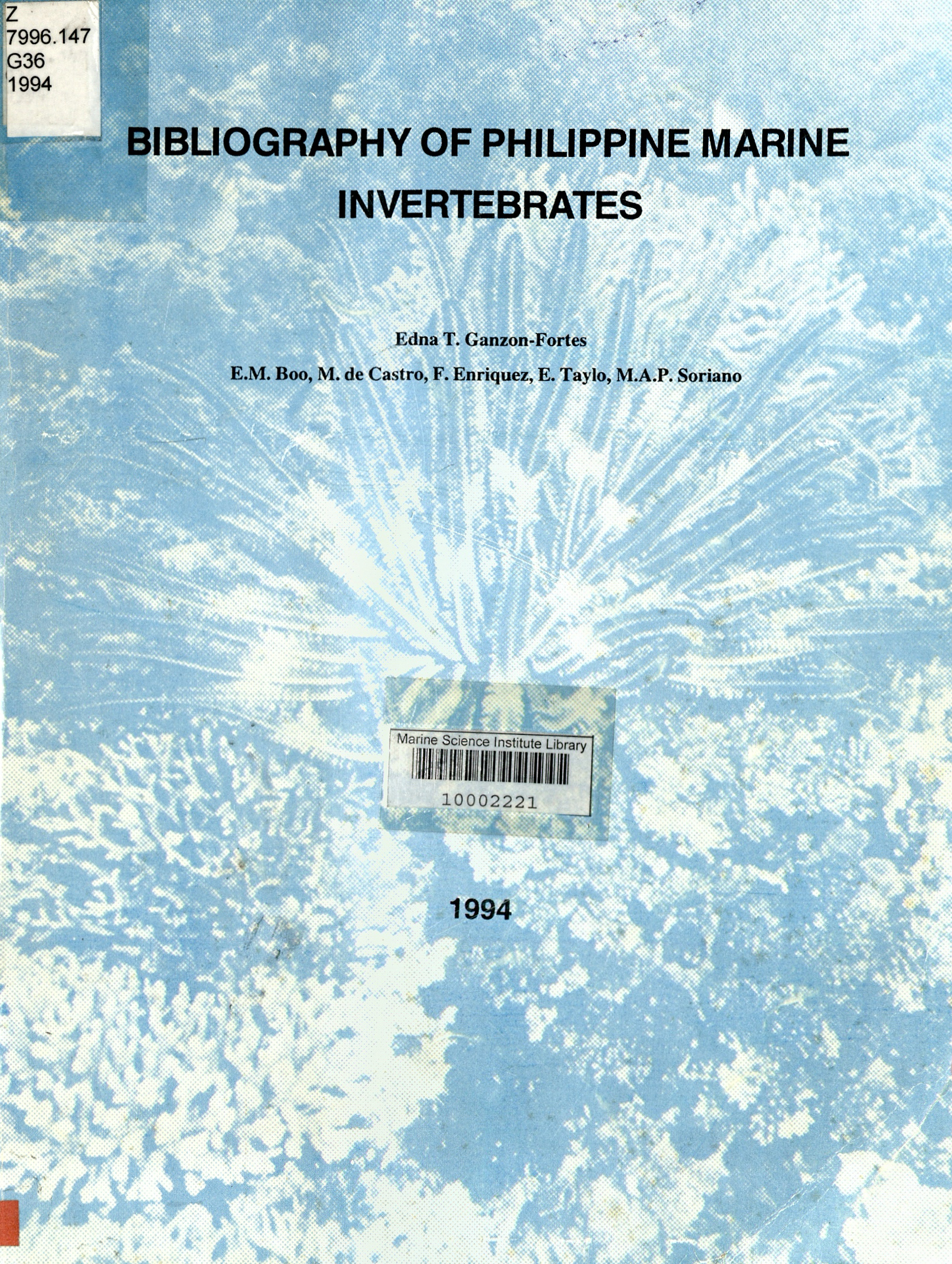 Bibliography of Philippine marine invertebrates