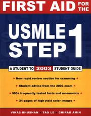 First aid for the USMLE step 1 a student to 2003 student guide