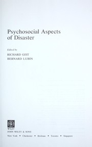 Psychosocial aspects of disaster