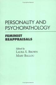 Personality and psychopathology feminist reappraisals