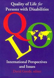 Quality of life for persons with disabilities international perspectives and issues