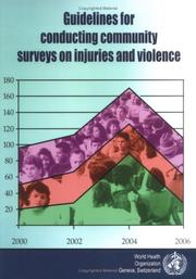 Guidelines for conducting community surveys on injuries and violence