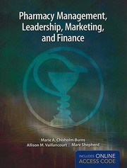 Pharmacy management, leadership, marketing, and finance