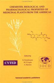 Chemistry, biological and pharmacological properties of medicinal plants from the Americas proceedings of the IOCD/CYTED Symposium, Panama City, Panama, 23-26 February 1997