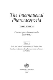 The International pharmacopoeia Pharmacopoea internationalis.