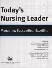 Today's nursing leader managing, succeeding, excelling
