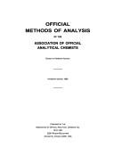 Official methods of analysis of the Association of Official Analytical Chemists