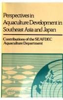 Perspectives in aquaculture development in Southeast Asia and Japan.