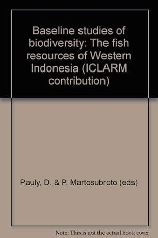 Baseline studies of biodiversity the fish resources of Western Indonesia.