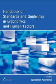 Handbook on standards and guidelines in ergonomics and human factors