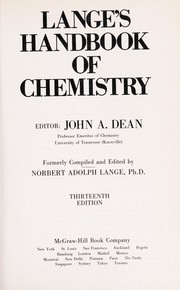 Lange's handbook of chemistry