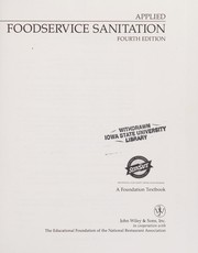 Applied foodservice sanitation a certification coursebook.