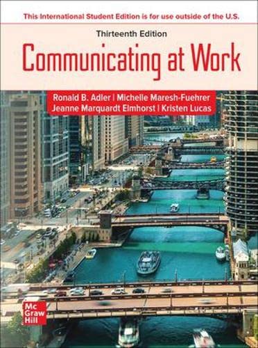 Communicating at work strategies for success in business and the professions