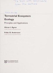 Terrestrial ecosystem ecology principles and applications